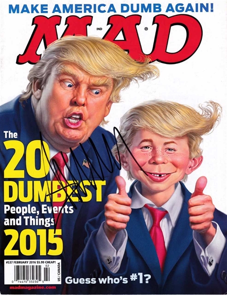 President Donald Trump Signed February 2016 Mad Magazine (Beckett/BAS Guaranteed)