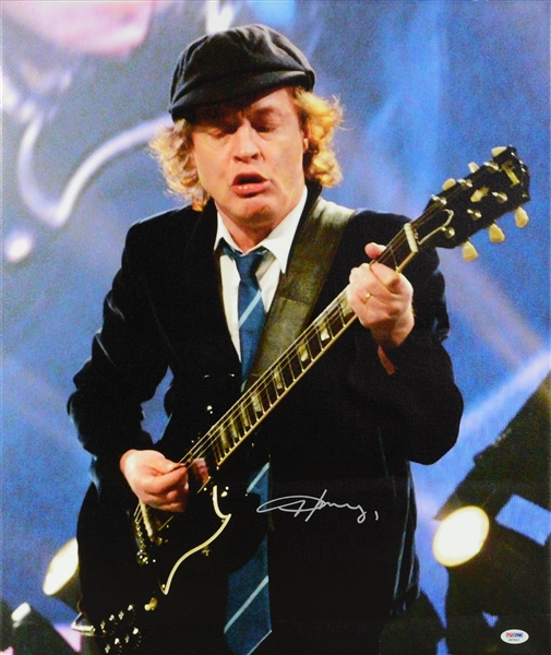 AC/DC: Angus Young Signed 20" x 24" Stretched Canvas (PSA/DNA)