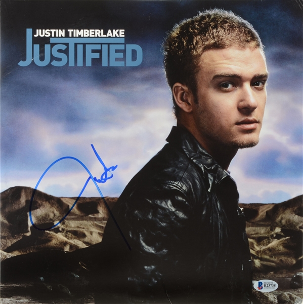 Justin Timberlake Signed "Justified" Album Cover (BAS/Beckett)