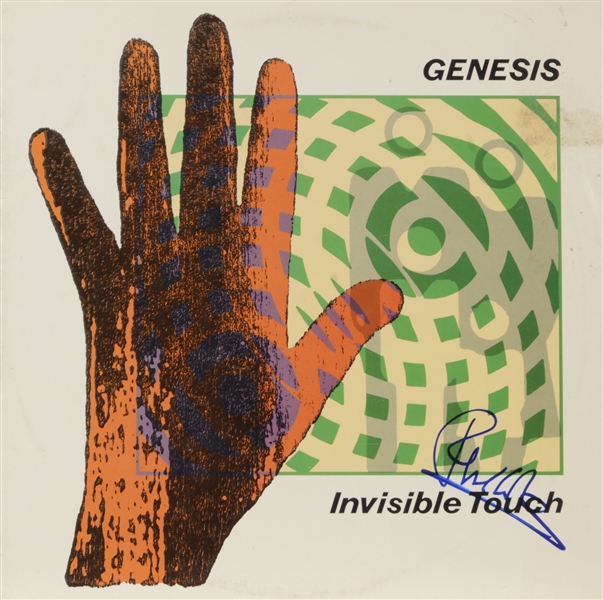 Genesis: Phil Collins Signed "Invisible Touch" Record Album Cover (PSA/DNA)