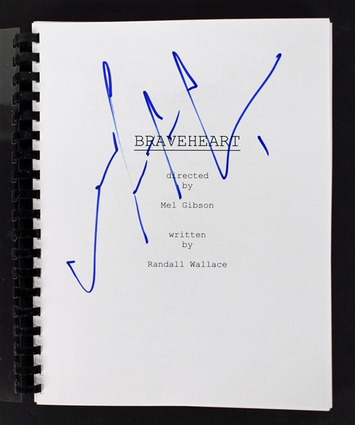 Mel Gibson Signed "Braveheart" Script (BAS/Beckett)
