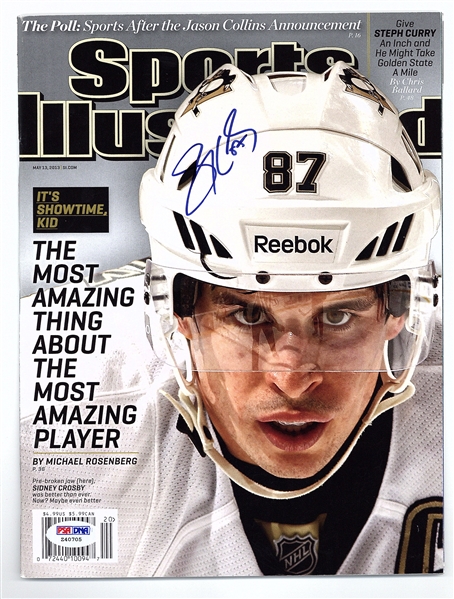 Sid Crosby Signed 2013 Sports Illustrated Magazine (PSA/DNA)