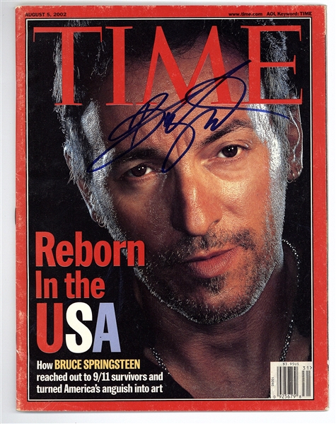Bruce Springsteen Near-Mint Signed 2002 Time Magazine (Beckett/BAS Guaranteed)