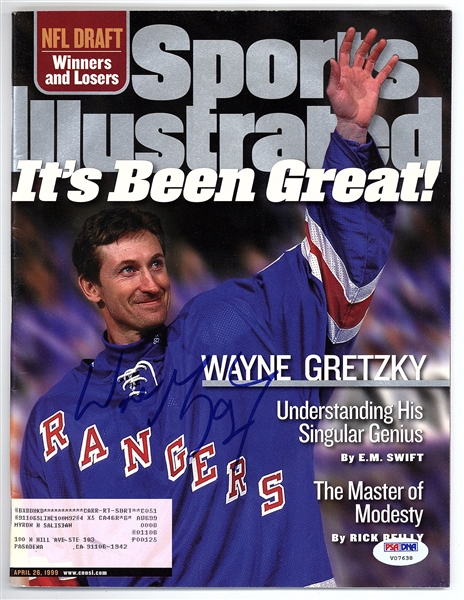 Wayne Gretzky Signed 1999 Sports Illustrated Magazine (PSA/DNA)