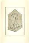 Walt Disney Incredibly Rare Hand Drawn & Signed Donald Duck 5" x 9" Portrait Sketch! (JSA & Phil Sears!)