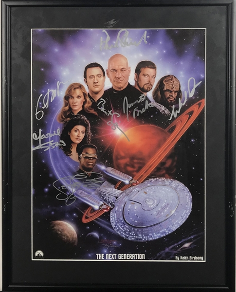 Star Trek The Next Generation Cast Signed Keith Birdsong Lithograph (Beckett/BAS Guaranteed)