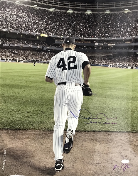 Mariano Rivera & Anthony J. Causi Signed 16" x 20" Last To Wear 42 Photograph (Steiner Sports)