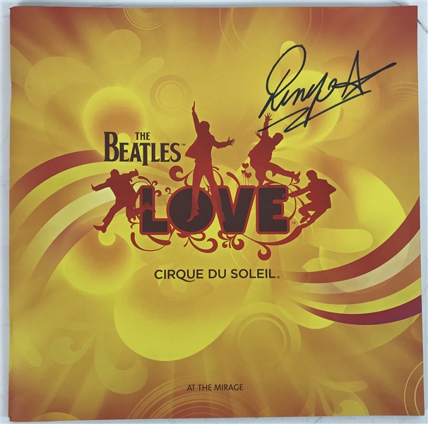 Ringo Starr Signed Cirque Du Soleil "Love" 12" x 12" Program (Beckett/BAS Guaranteed)
