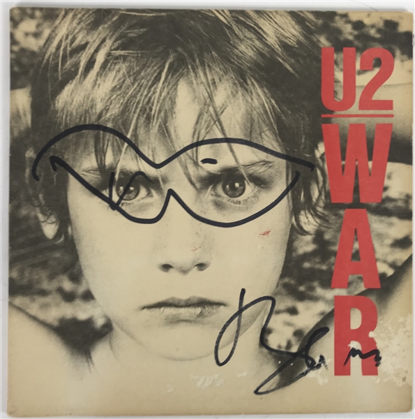 U2; Bono Signed & Sketched "War" Album (Beckett/BAS Guaranteed)