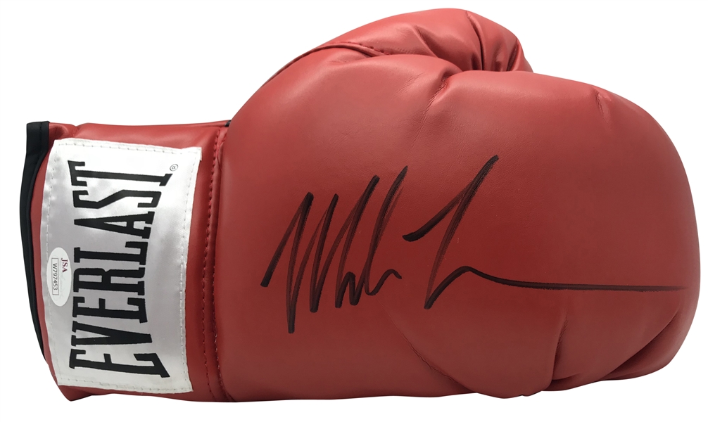 Mike Tyson Signed Red Everlast Boxing Glove (JSA)