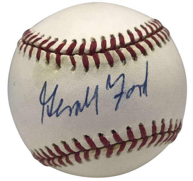 President Gerald Ford Signed OAL Baseball (Beckett/BAS)