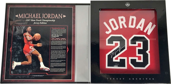 Michael Jordan Rare Limited Edition Signed 1987 Slam Dunk Jersey (Upper Deck)