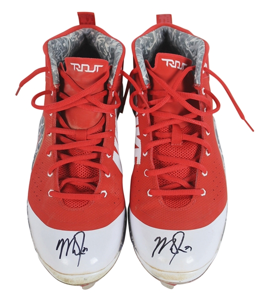 Mike Trout Game Used/Worn & Signed Angels Cleats (BAS/Beckett & Iconic LOA)
