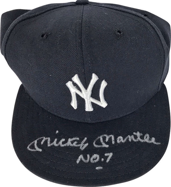 Mickey Mantle Signed Limited Edition Yankees Fitted Baseball Cap/Hat (Upper Deck)