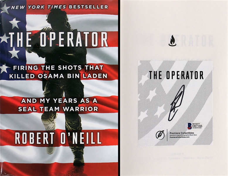 Osama Bin Laden: Robert ONeill Signed "The Operator" Hardcover Book (BAS/Beckett)