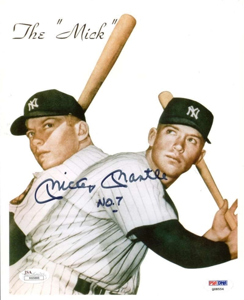 Mickey Mantle Signed Switch Hitter "The Mick" 8" x 10" Photograph (PSA/DNA)