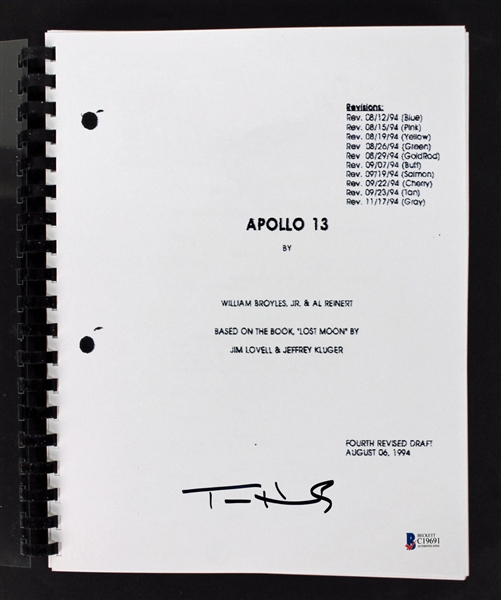 Tom Hanks Signed Apollo 13 Movie Script (BAS/Beckett)