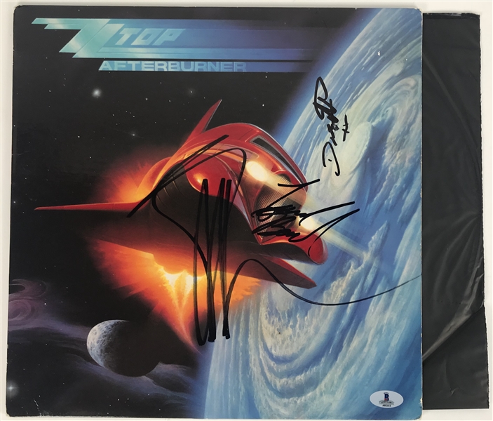 ZZ Top Group Signed "Afterburner" Record Album (Beckett/BAS)