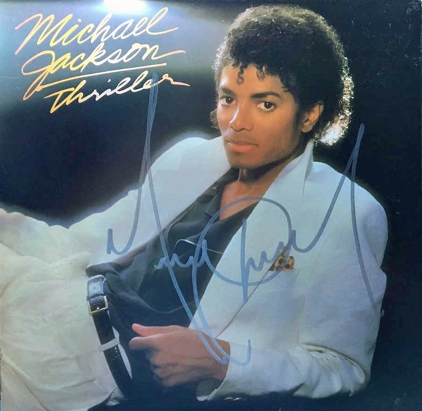 Michael Jackson Signed "Thriller" Album w/ HUGE Signature - One Of The Best In The Hobby! (PSA/DNA)