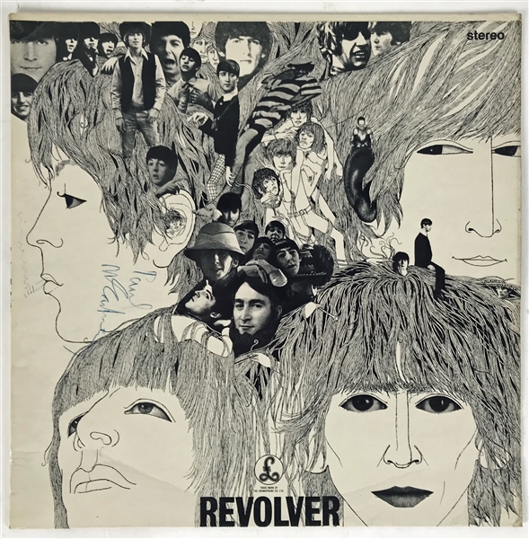 Paul McCartney & Jane Asher Vintage Signed "Revolver" Album w/ McCartney Smoking Sketch! (Beckett/BAS & Tracks)
