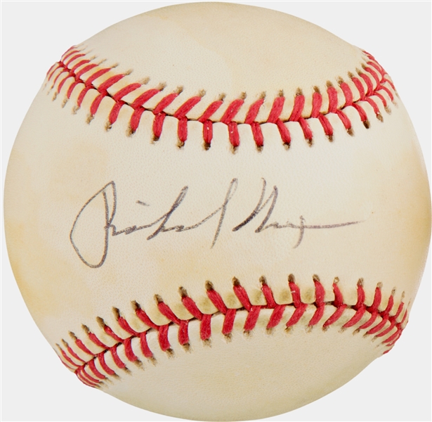 Richard Nixon Signed ONL Baseball (PSA/DNA)