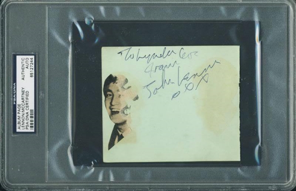 The Beatles: John Lennon & Paul McCartney Signed 4" x 4.75" Album Page (PSA/DNA Encapsulated)