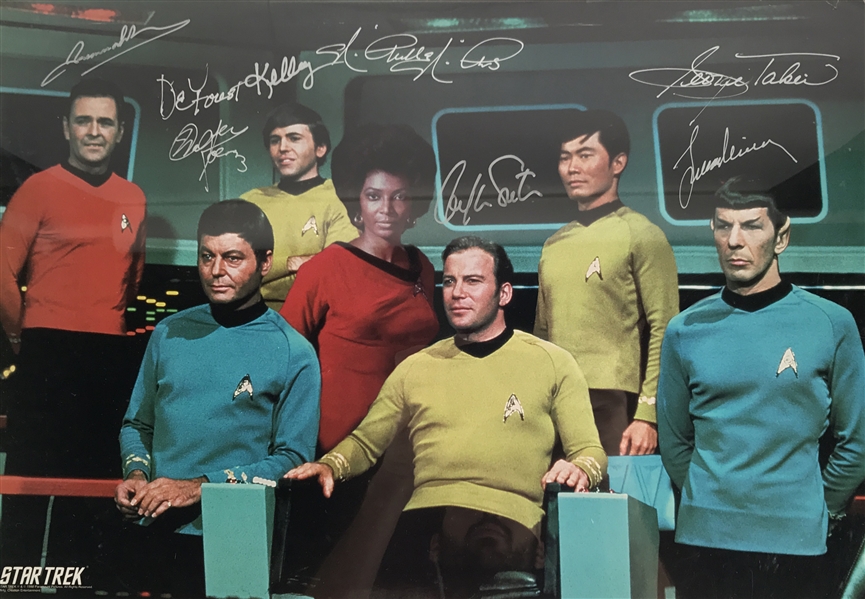 Star Trek Original Cast Signed Over-Sized 13.5" x 19.5" Photograph w/ 7 Signatures! (JSA)
