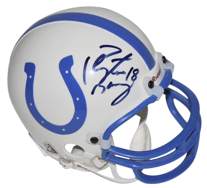 Peyton Manning Signed Indianapolis Colts Mini Helmet (BAS/Beckett)