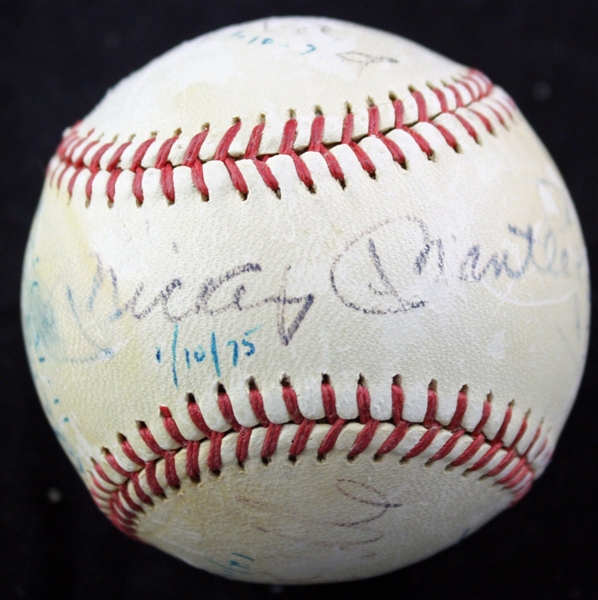 MLB Stars Vintage Signed ONL Baseball w/ Mantle, Mays, Irvin, Martin Etc. (JSA)