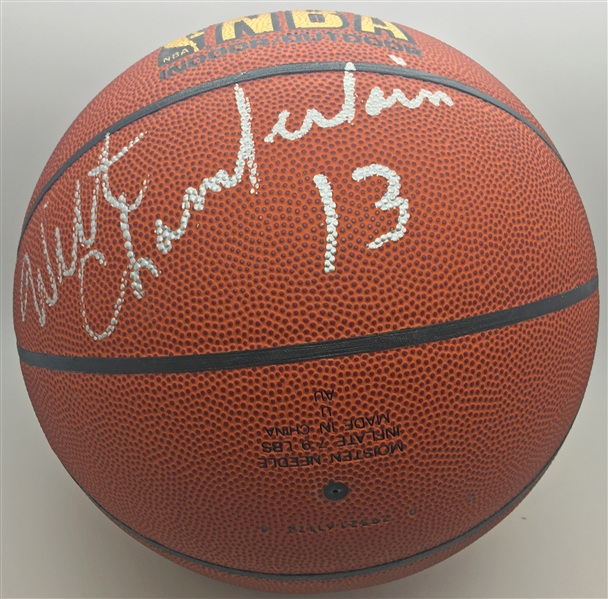 Wilt Chamberlain Stunning Near-Mint Signed I/O NBA Game Basketball (JSA)