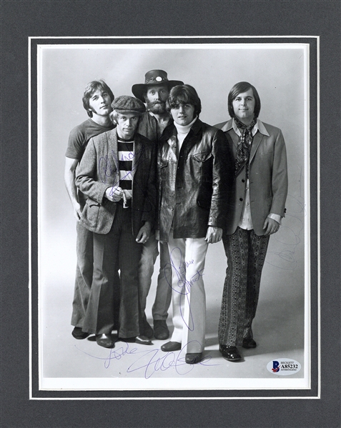 The Beach Boys Vintage Group Signed 8" x 10" Black & White Photograph w/ 4 Signatures! (Beckett)