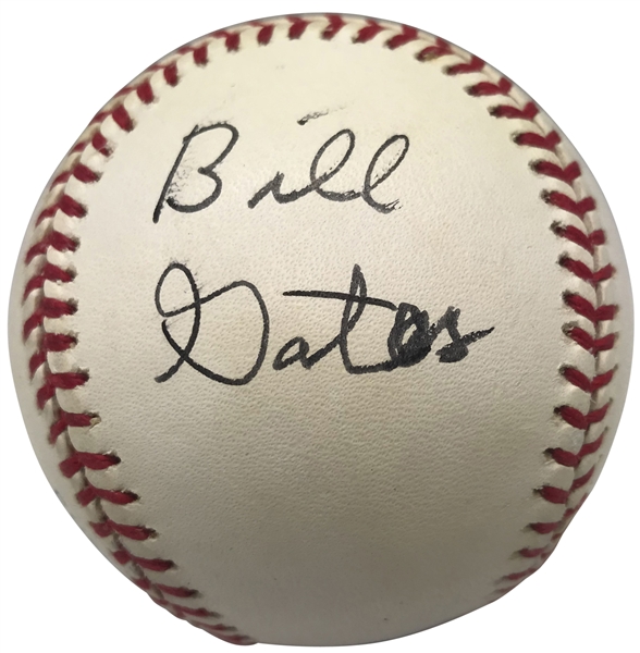 Bill Gates ULTRA-RARE Signed OAL Baseball (JSA)