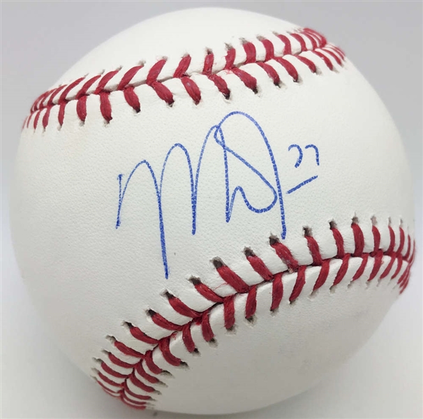 Mike Trout Near-Mint Signed OML Baseball (PSA/DNA)