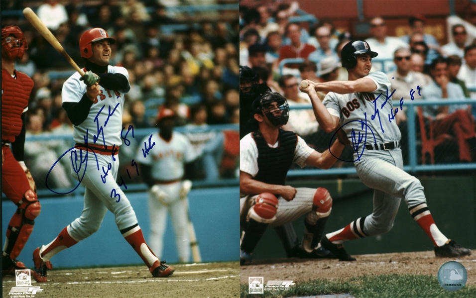 MLB Stars Lot of Four (4) Signed 8" x 10" Photos w/ Yaz, Brock, Musial & Others! (Beckett/BAS Guaranteed)