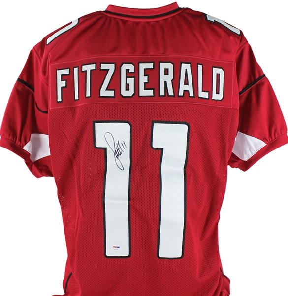 Larry Fitzgerald Signed Arizona Cardinals Red Jersey (PSA/DNA)