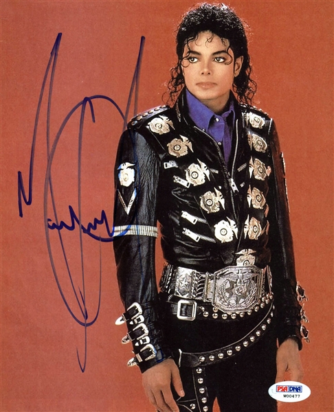 Michael Jackson Superb Signed 8" x 10" Color Photo (PSA/DNA)