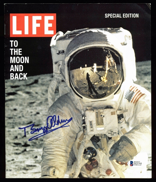 Buzz Aldrin Unique Signed 1969 LIFE Special Edition Magazine (BAS/Beckett)