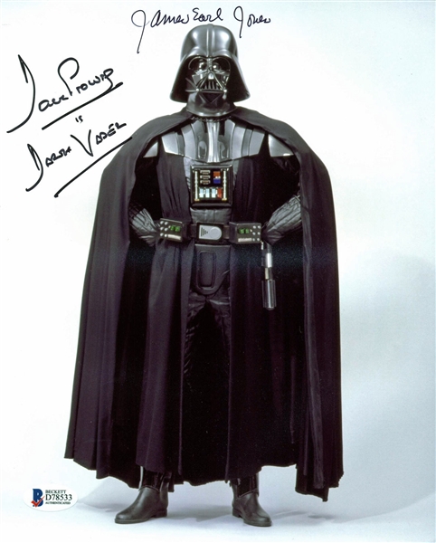 Darth Vader: David Prowse & James Earl Jones Signed 8" x 10" Color Photo (#2)(BAS/Beckett)