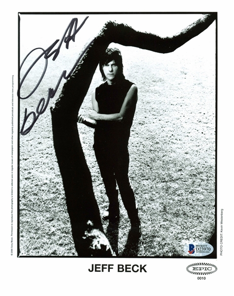 Jeff Beck Signed 8" x 10" EPIC Promotional Photo (BAS/Beckett)