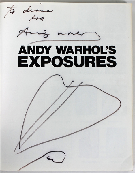 Andy Warhol Double Signed First Edition "Exposures" Hardcover Book (PSA/DNA)