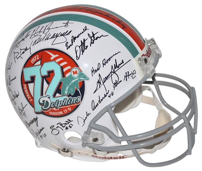 Rare 1972 Miami Dolphins Limited Edition Team Signed Pro-Line Helmet w/ 40 Signatures! (BAS/Beckett Guaranteed)