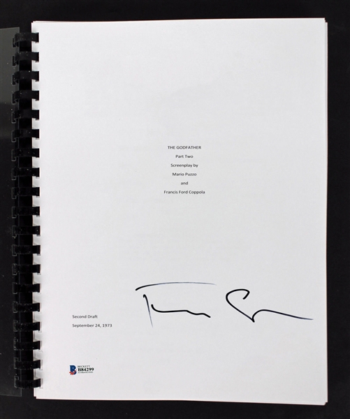 Francis Ford Coppola Signed "The Godfather II" Movie Script (BAS/Beckett)