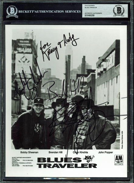 Blues Traveler Rare Band Signed 8" x 10" Promotional Photograph (BAS/Beckett Encapsulated)