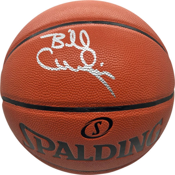 76ers: Billy Cunningham Signed Spalding NBA Basketball (JSA)