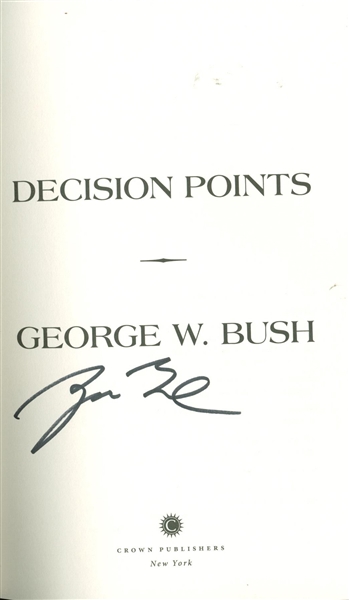 President George W. Bush Signed "Decision Points" Book (Beckett/BAS Guaranteed)