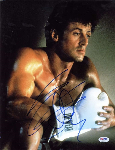 Sylvester Stallone Signed 11" x 14" Color Photo as "Rocky" (PSA/DNA)