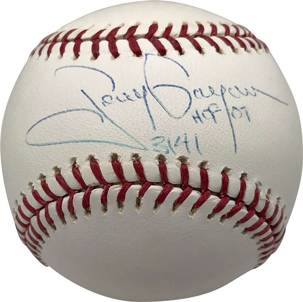 Tony Gwynn Signed OML Baseball w/ "HOF 07, 3141" Inscription (BAS/Beckett)