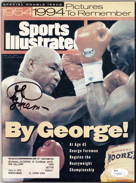 George Foreman Signed 1994 Sports Illustrated Magazine (JSA)