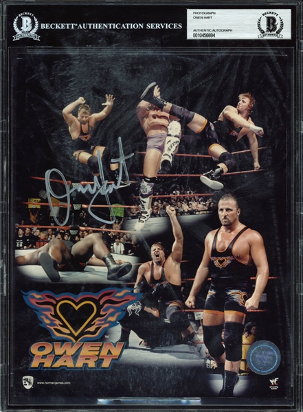 WWE: Owen Hart Signed 8" x 10" Photograph (BAS/Beckett Encapsulated)