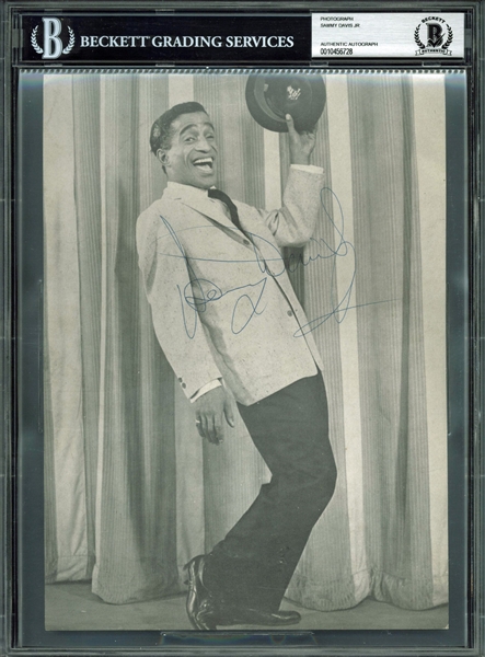 Sammy Davis Jr. Superb Signed & Inscribed Vintage 8" x 11" B&W Photo (BAS/Beckett Encapsulated)